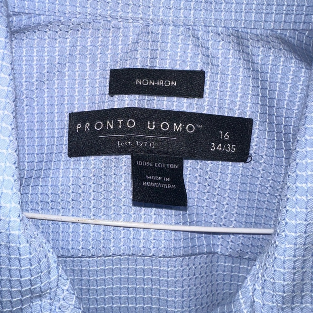 Pronto Uomo Sky Blue Textured Shirt